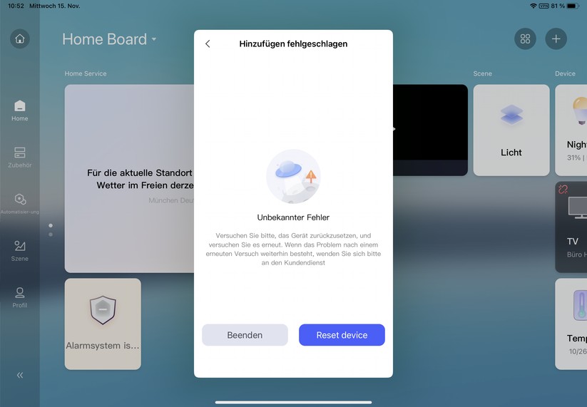 PTZ-Überwachungskamera Aqara E1: Inbetriebnahme, Homekit, Bedienung, Aufnahmen