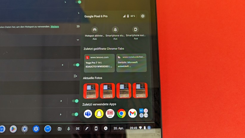 Chromebook mit Phone Hub
