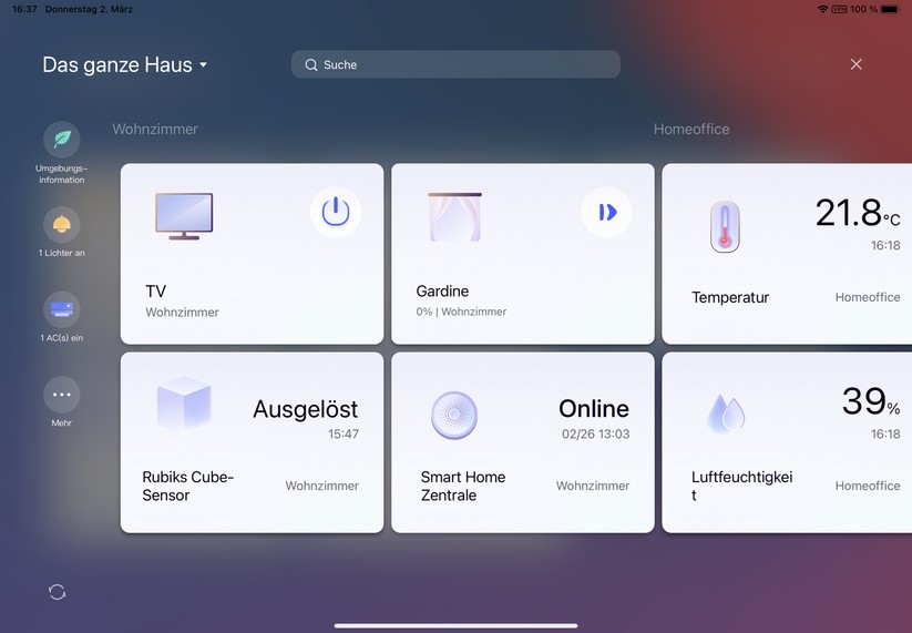 Aqara-App unter iOS