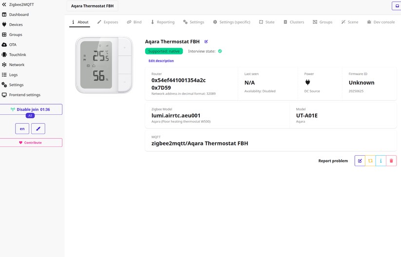 Mit Zigbee stehen auch unter Home Assistant nahezu sämtliche Funktionen des Thermostats zur Verfügung, die es in Kombination mit dem Aqara-Hub M3 bietet. Allerdings ist die Konfiguration etwas aufwendiger. Das Gleiche gilt für den Climate Sensor W100.