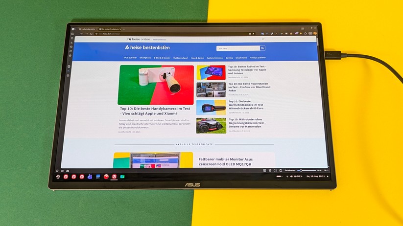 Mobiler Monitor Asus Zenscreen OLED MQ16FC im Test