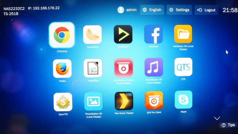 QNAPs TS-251B verfügt über eine eigene Benutzeroberfläche samt Apps, um das NAS als eigenständig lauffähigen PC verwenden zu können.