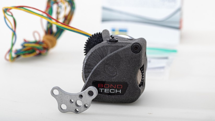 Slice Engineering Hot End Lüfter Label und Bondtech