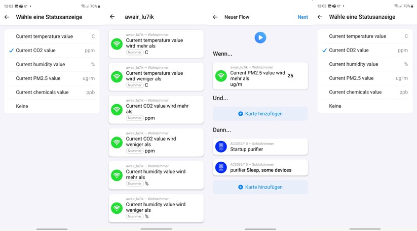 Awair Element: Integration in Homey Pro