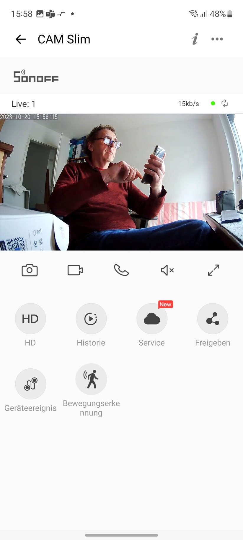 Sonoff Slim Cam: Einrichtung & Einstellungen