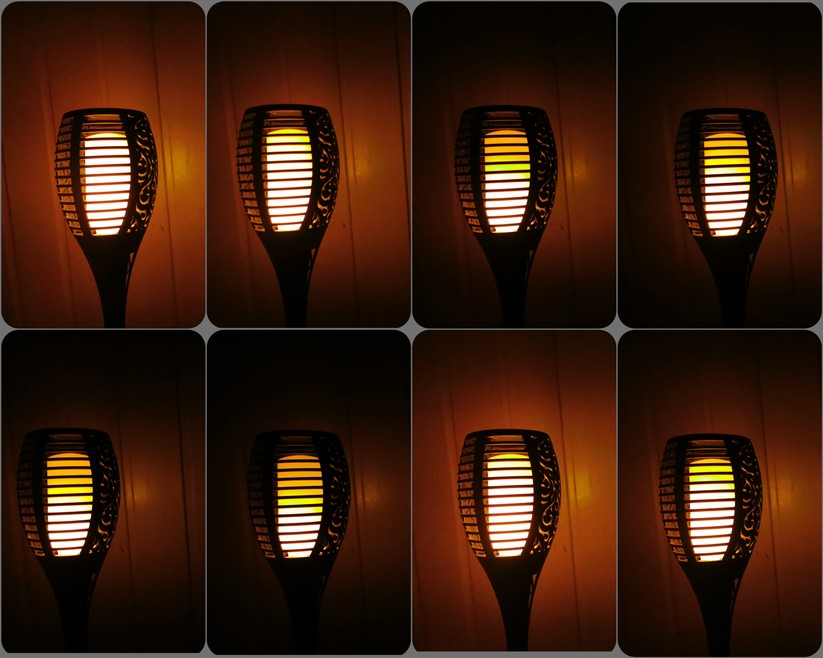 Eine Solar-Fackel mit 96 LEDs.