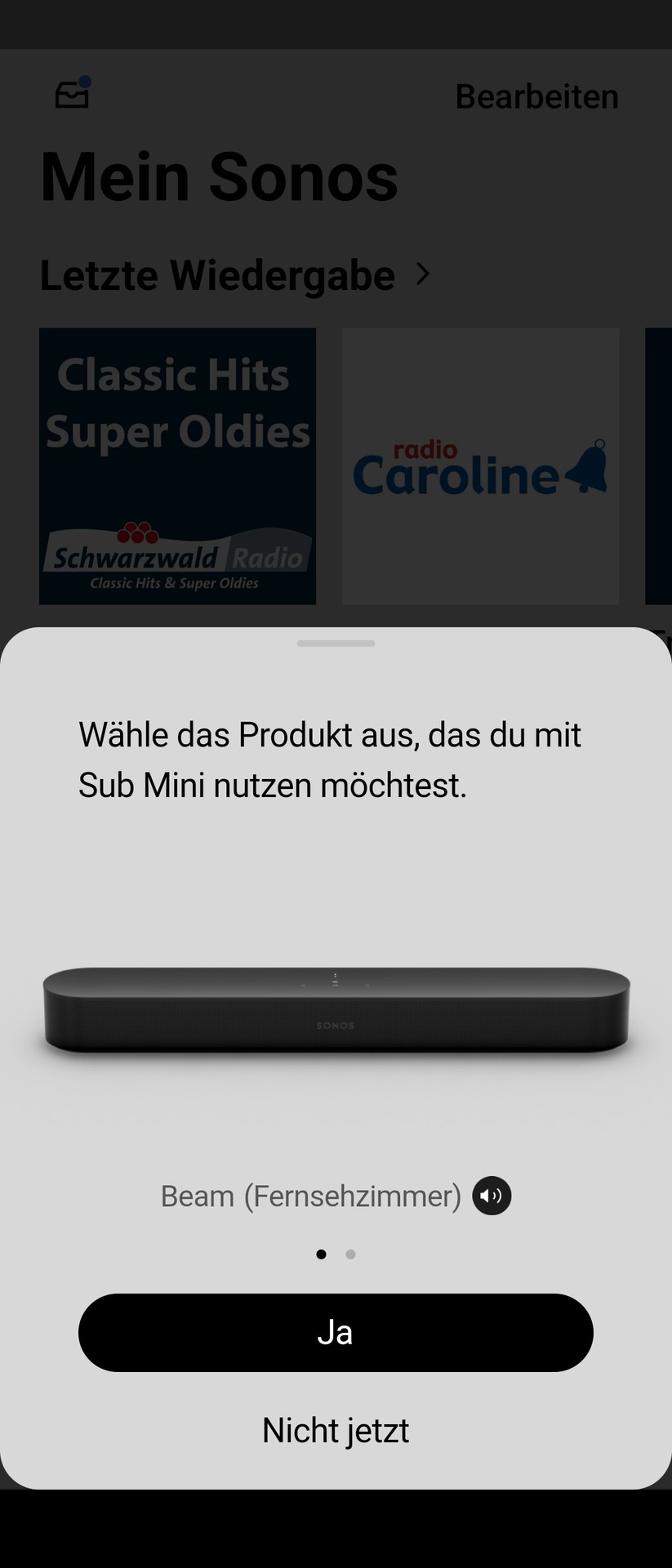 Sonos Sub Mini Screenshot