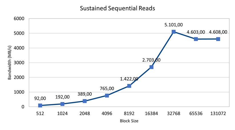 PCIe 4 - Sustained Sequential Reads - Crucial P5 Plus