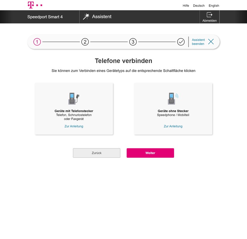 Speedport Smart 4 - Konfiguration