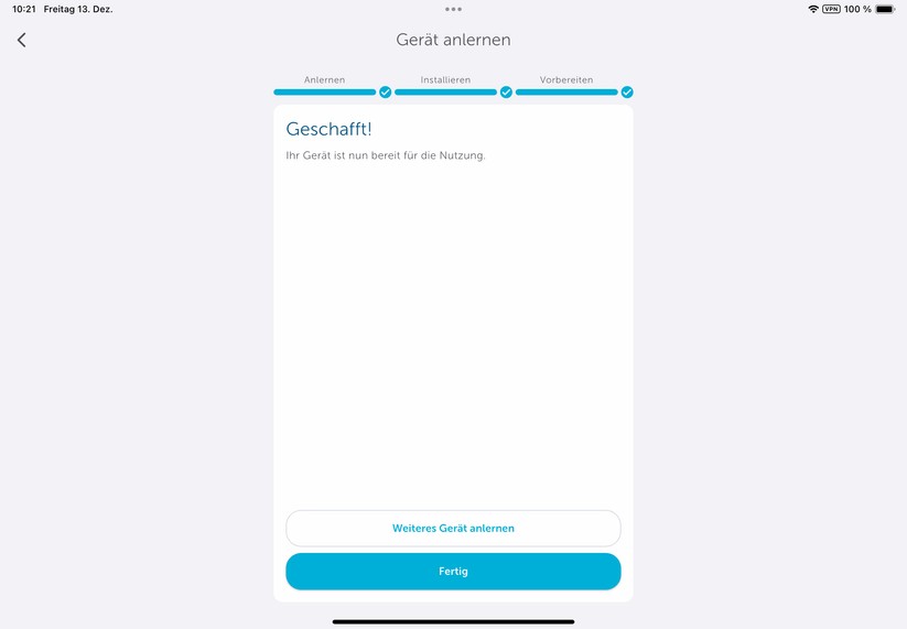  Anlernen des Thermostats