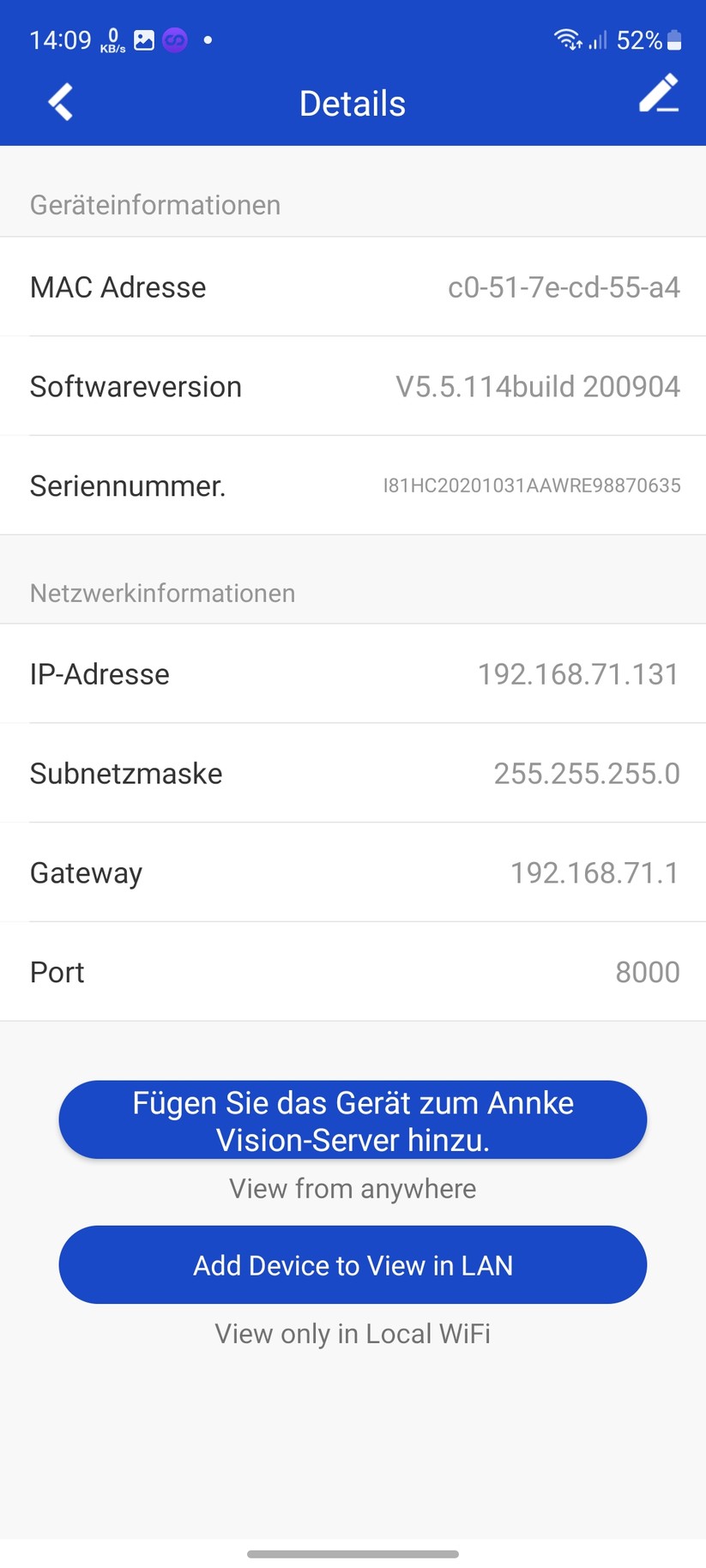 Annke NC400: Einrichtung mit App Annke Vision