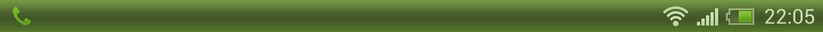 Statusleiste mit aktiviertem Anruf im HTC One X+