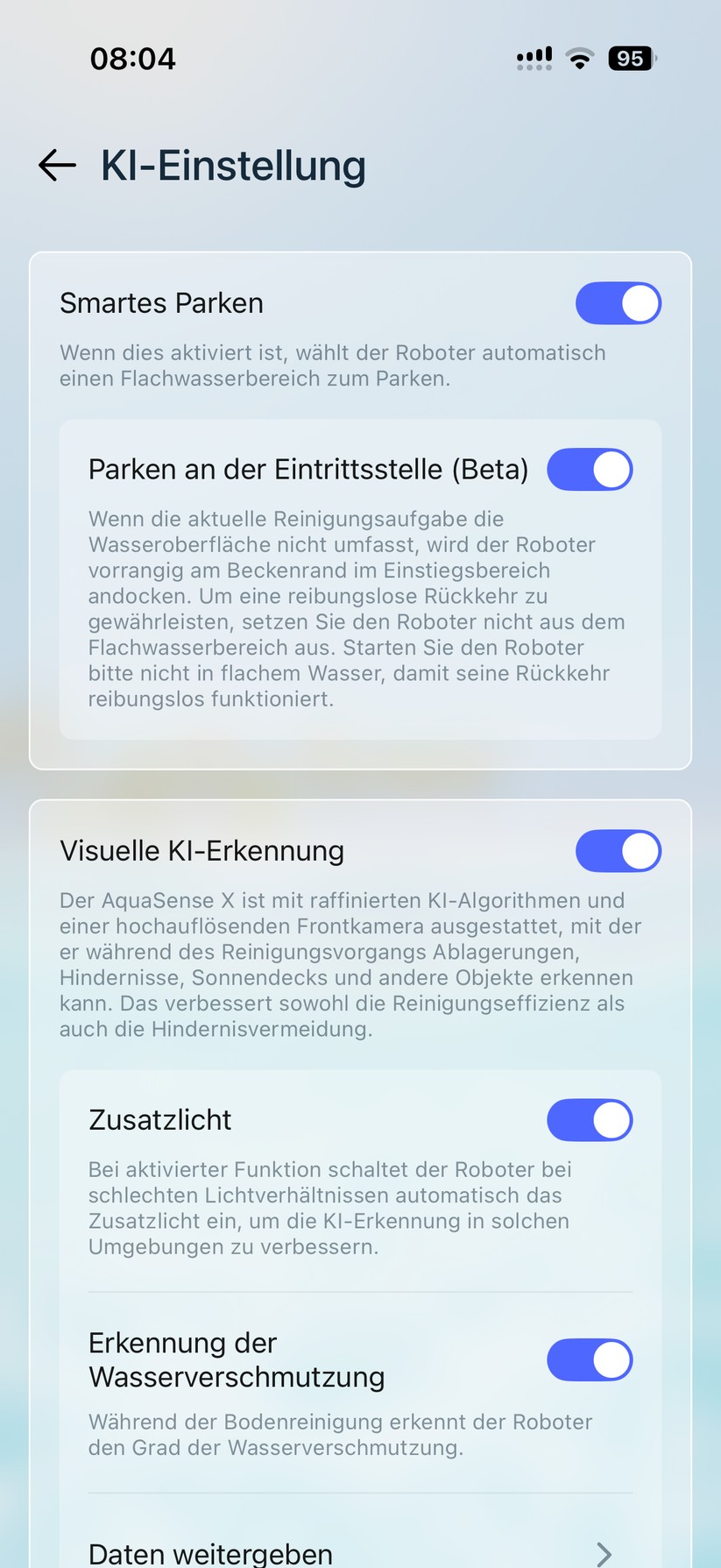 Beatbot Aquasense X - Bilder App