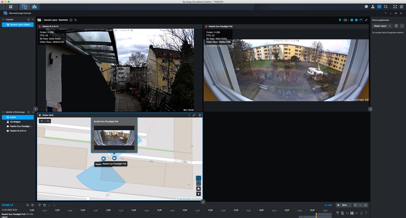 Synology Surveillance Station: Karte für Überwachungskamera hinzufügen