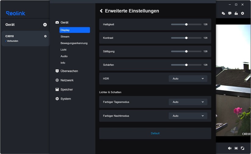 Reolink CX810: Für die Steuerung von Reolink-Überwachungskameras steht auch eine leistungsfähige Desktop-Anwendung für Windows und macOS zur Verfügung.