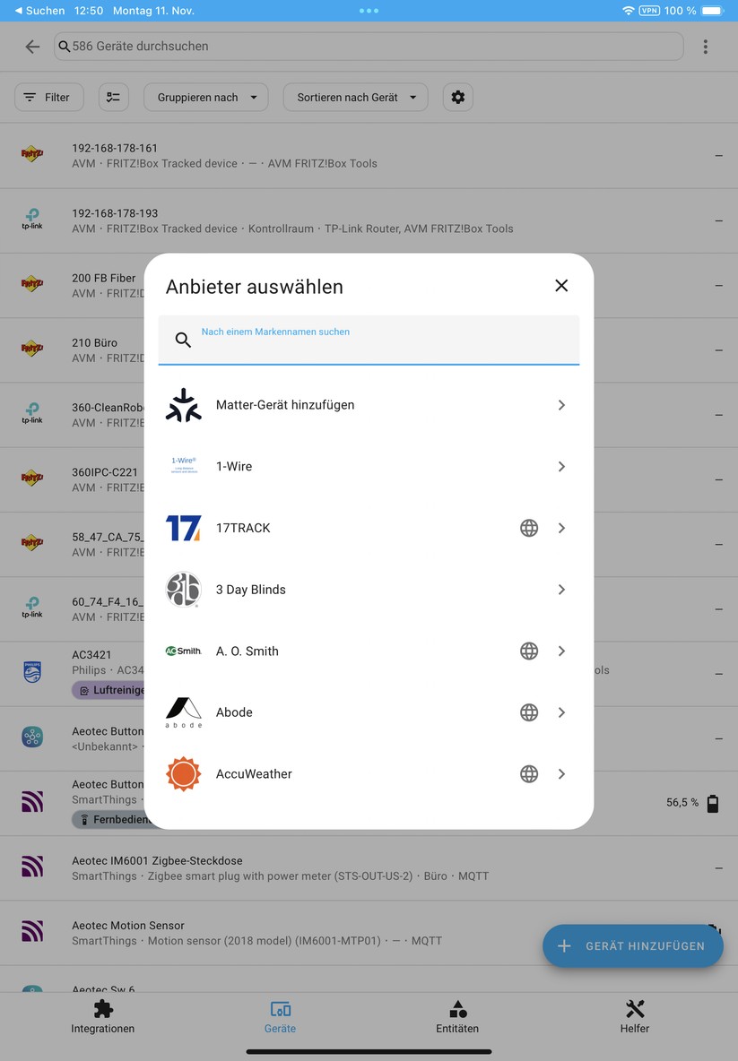  Integration per Matter in Home Assistant