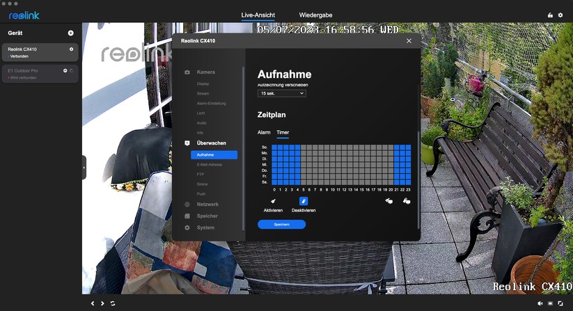 Reolink CX410: Desktop-App
