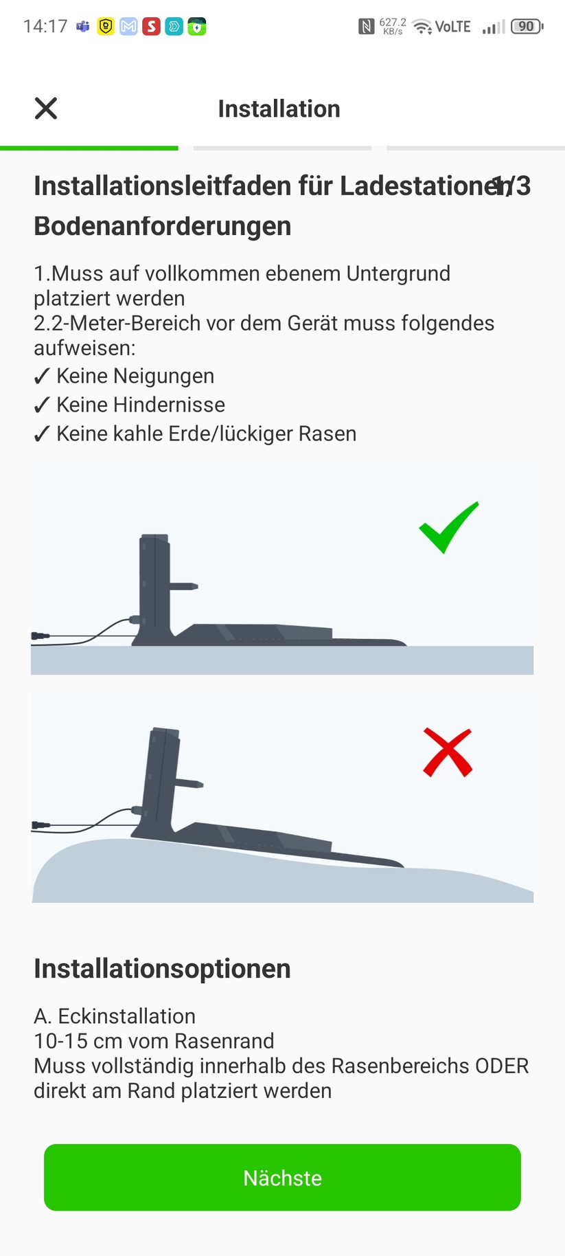 Roboup Raccoon 2 SE: Die Roboup-App liegt auf Deutsch und ist übersichtlich, sodass man den Mähroboter leicht konfigurieren und Zeitpläne erstellen kann.