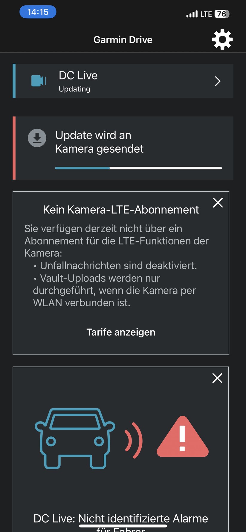 Garmin Dash Cam Live
