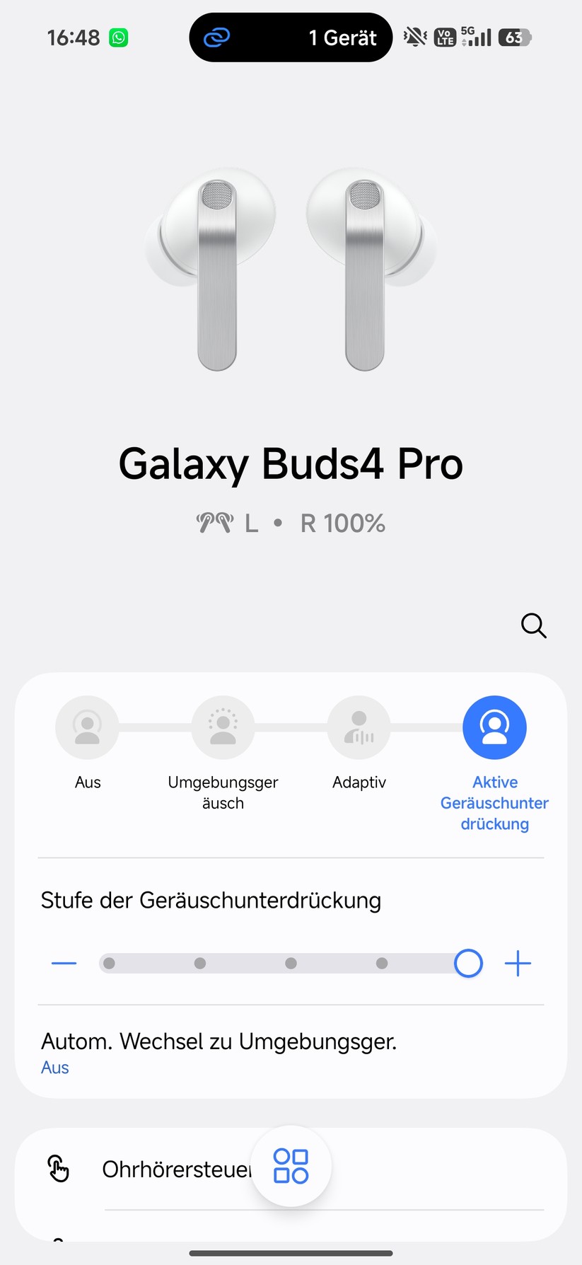 Samsung Galaxy Buds 4 Pro Screenshot