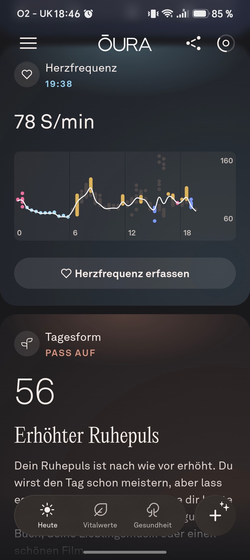 Oura Ring 5: App-Screenshots