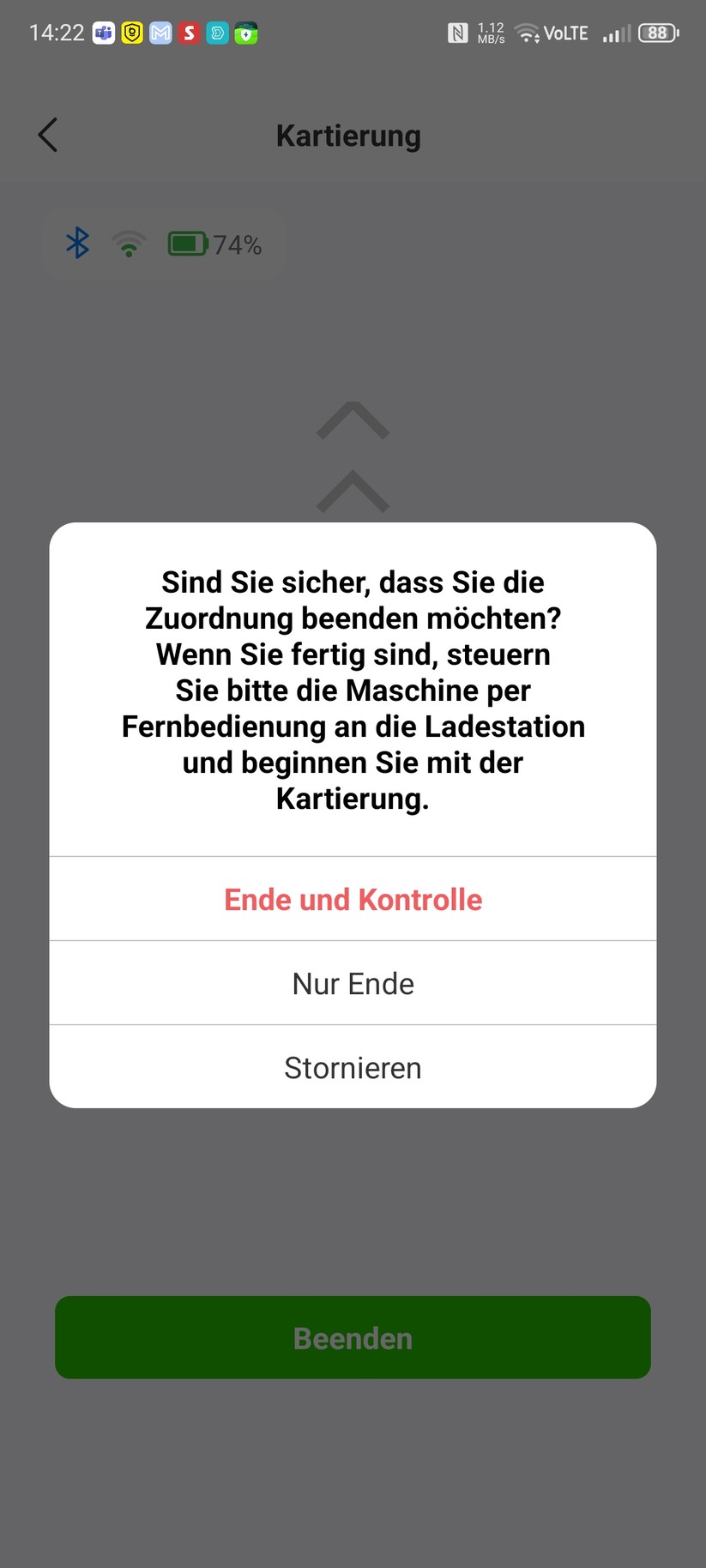 Roboup Raccoon 2 SE: Die Roboup-App liegt auf Deutsch und ist übersichtlich, sodass man den Mähroboter leicht konfigurieren und Zeitpläne erstellen kann.