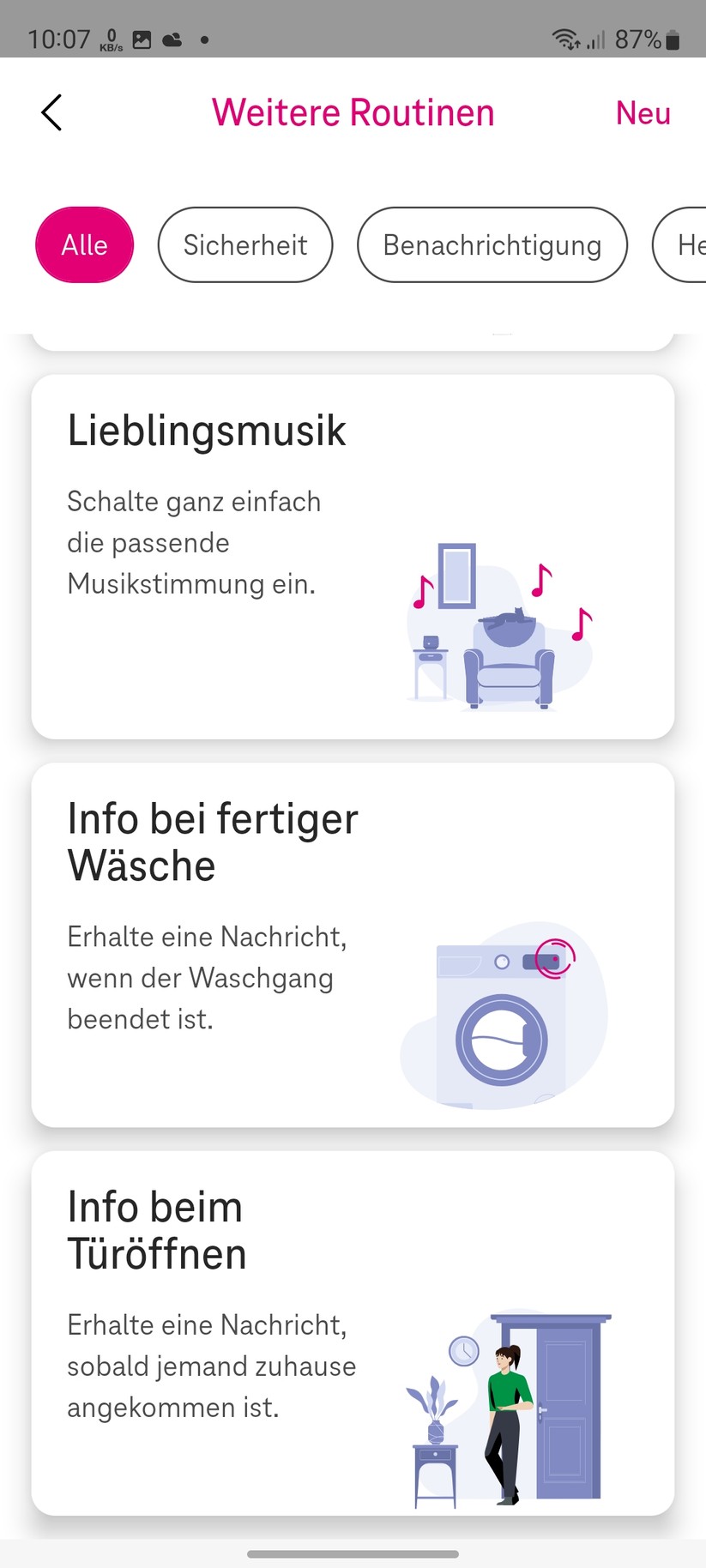 Magenta Zuhause mit Home Base 2: Routinen, Geräte, Tools, Einstellungen