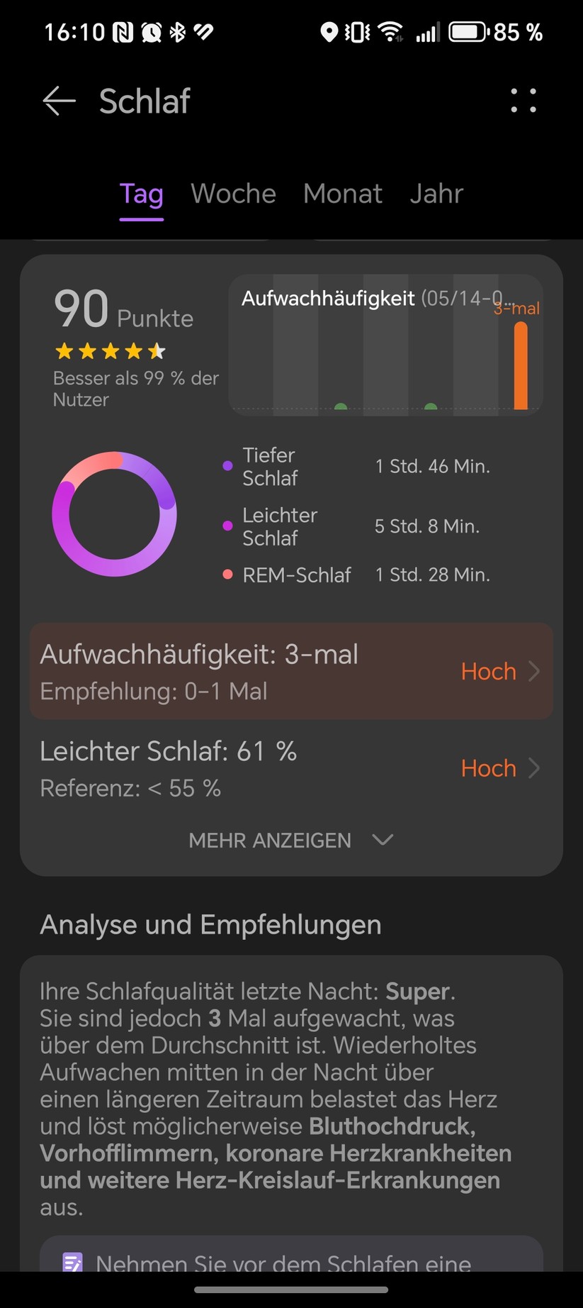 Huawei Watch 5 - Health App