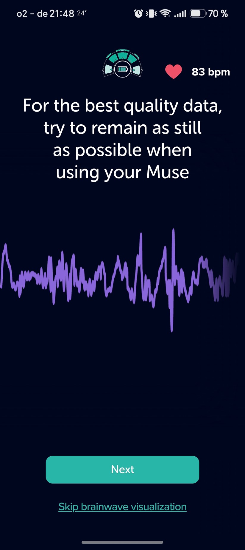 Muse S Athena: App-Einrichtung