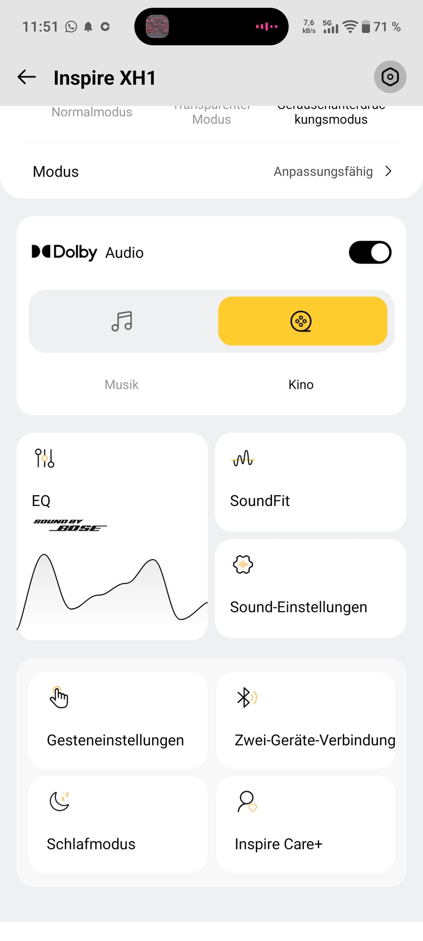 Baseus Inspire XH1 Screenshot