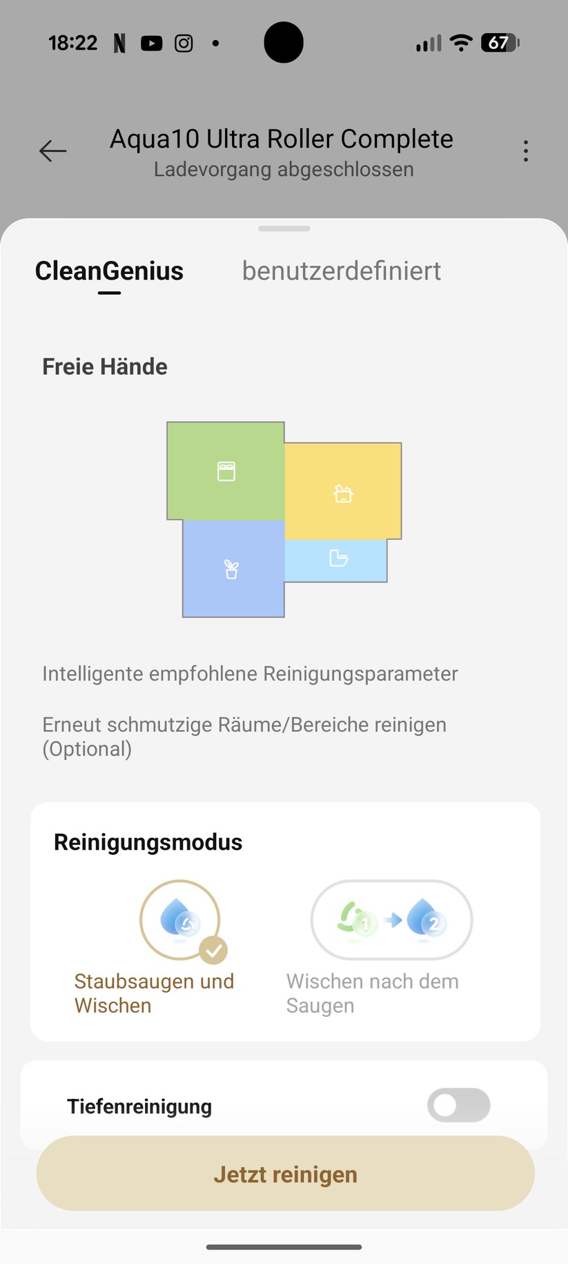 Dreame Aqua 10 Ultra Roller – App & Einrichtung