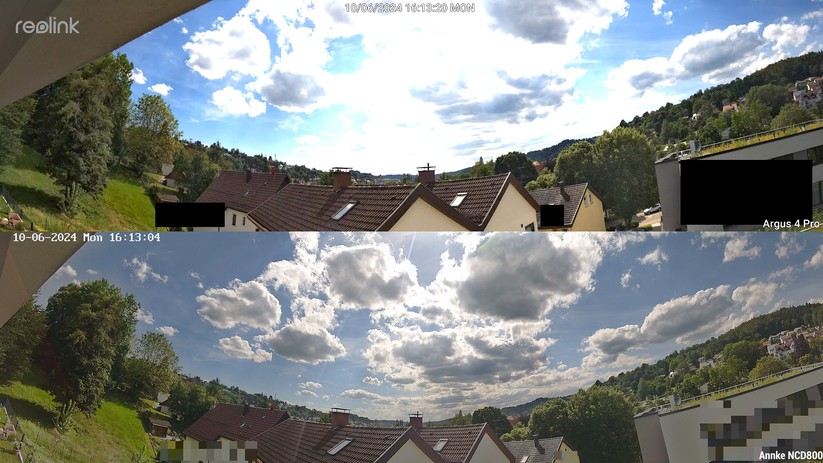 Bei Gegenlicht zeigen sich die Schwächen der Argus 4 Pro. Die Annke NCD800 bietet hier das klar bessere Bild. Allerdings ist die Annke auch deutlich teurer.