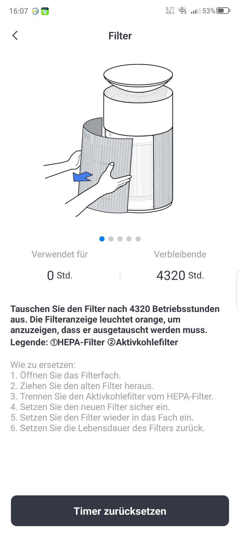 Switchbot Luftreiniger F6: App