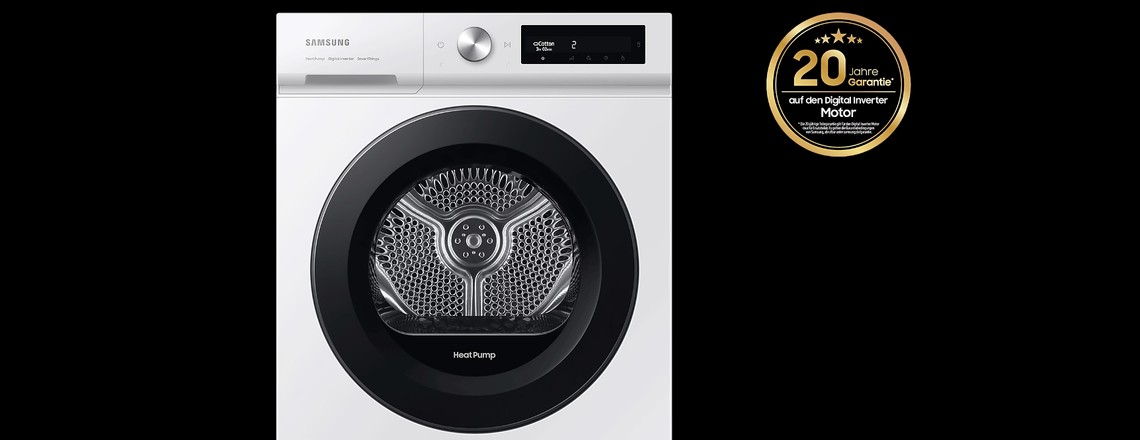 Jetzt sparen: Samsung Bespoke AI Trockner 120 Euro günstiger