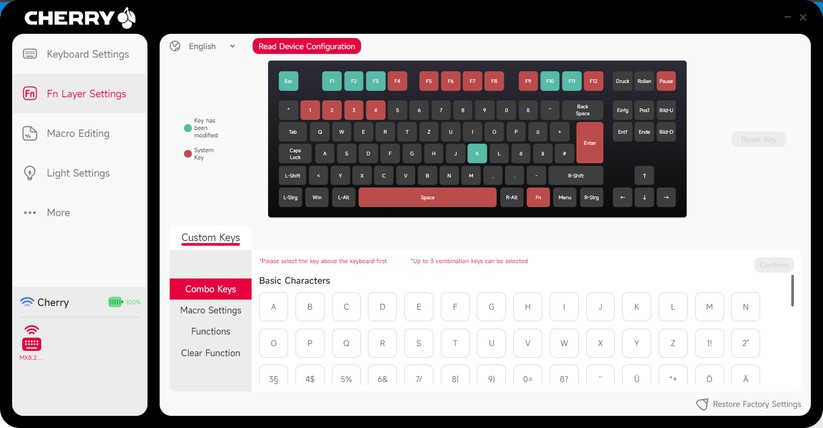 Cherry Xtrfy MX 8.2 Pro TMR Wireless - Bilder App 