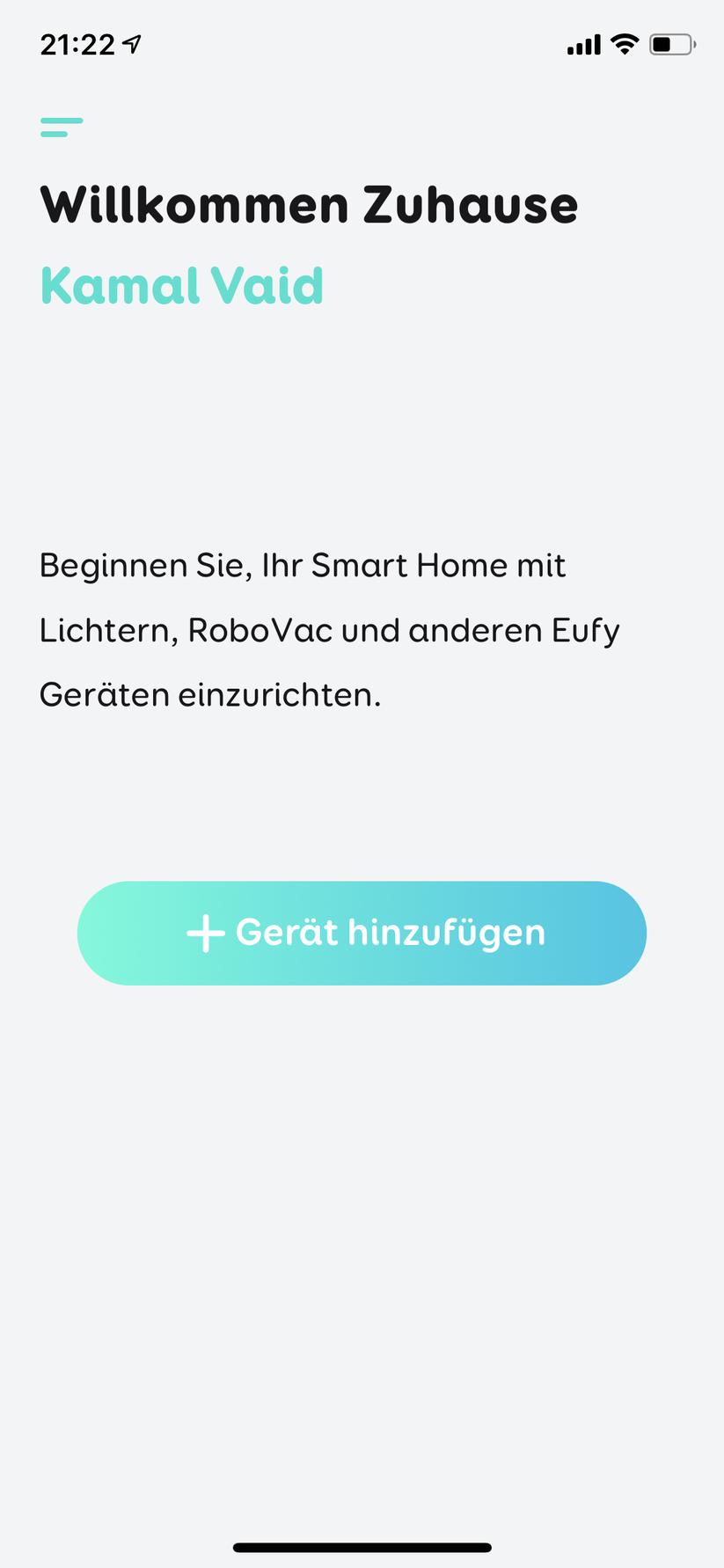 Nach der Anmeldungen kommen die Geräte…