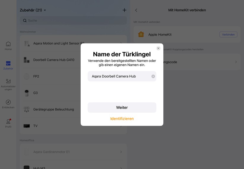 Der Aqara Camera Hub G410 ist kompatibel mit Homekit Secure Video. Damit lässt sich nicht nur der Livestream der Video-Türklingel betrachten, sondern auch der Bewegungssensor für Automatisierungen nutzen.