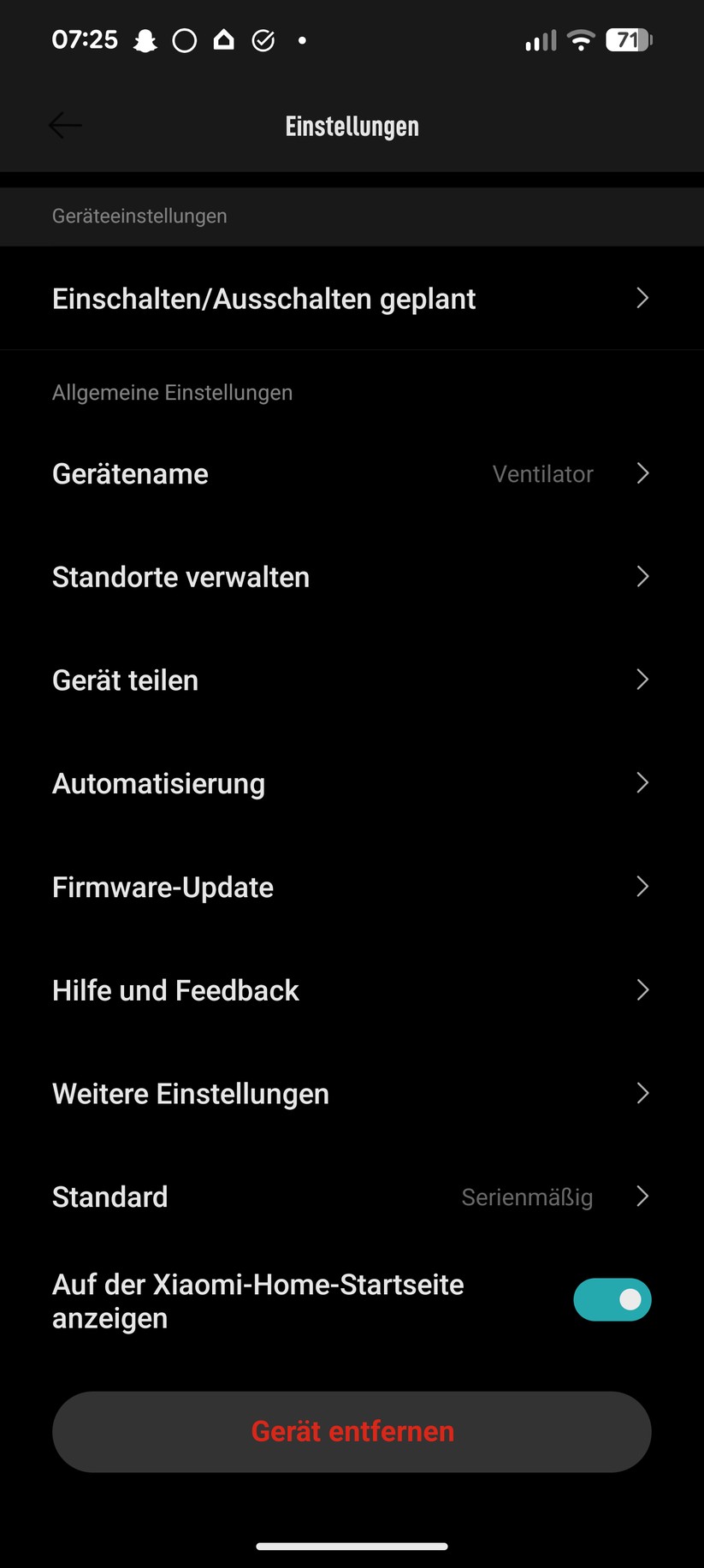 Xiaomi Mi Standing Fan 2 Screenshot
