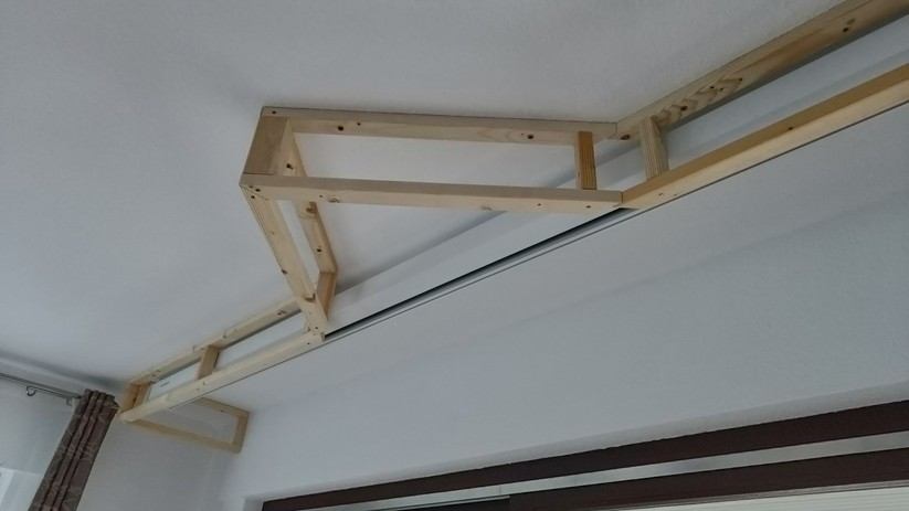 Erst hing die Leinwand, dann kam der Trockenbau
