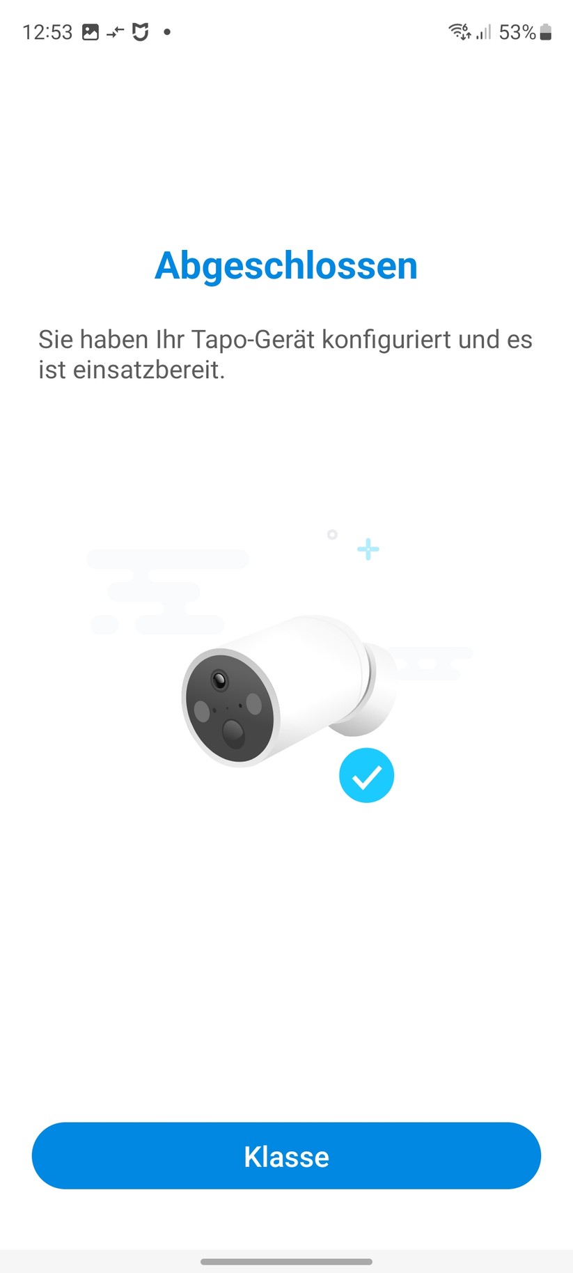 TP-Link C425: Das Set-up der Überwachungskamera erfolgt mit der Tapo-App, für die allerdings ein Konto erforderlich ist. Die App informiert dabei nicht nur die Funktionen der C425, sondern gibt auch Tipps zum Aufstellort.