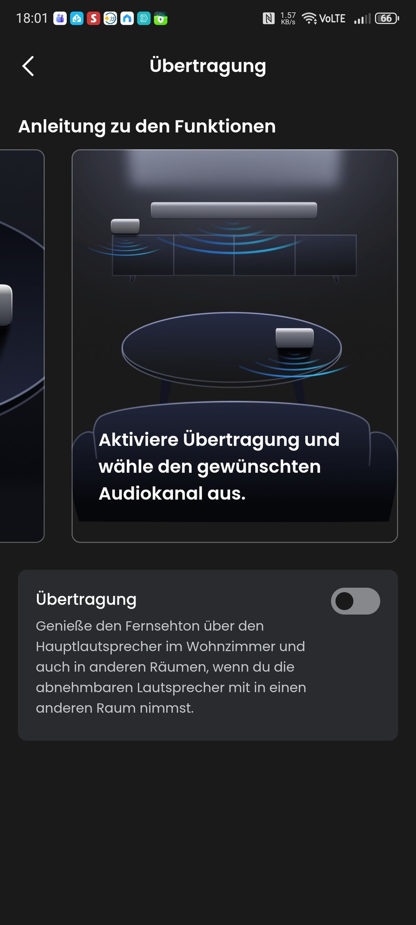 Mit der App JBL One wird die JBL BAr 1000MK2 eingerichtet.