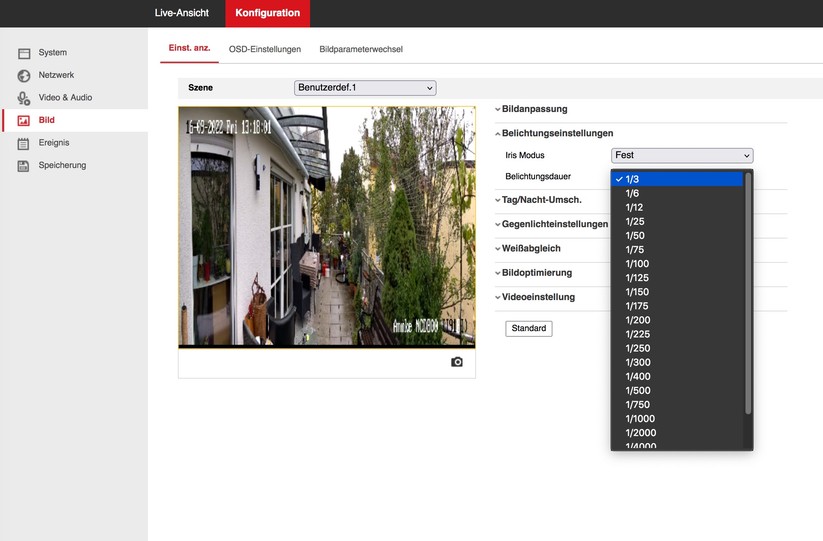 Annke NCD800 (I91BI): Einstellungsmöglichkeiten mit Browser