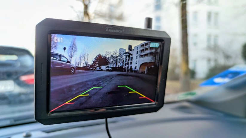 Kabellose Solar-Funk-Rückfahrkamera von Lescars