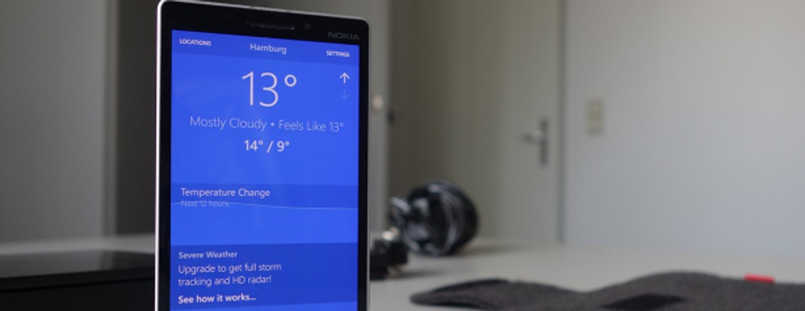 Simple Wetter-App: Atmosphere Weather für Windows Phone