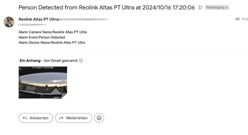 Desktop-Anwendung für Reolink Altas PT Ultra: Neben Push-Benachrichtigungen informiert die Reolink-App auch per E-Mail und FTP-Upload.
