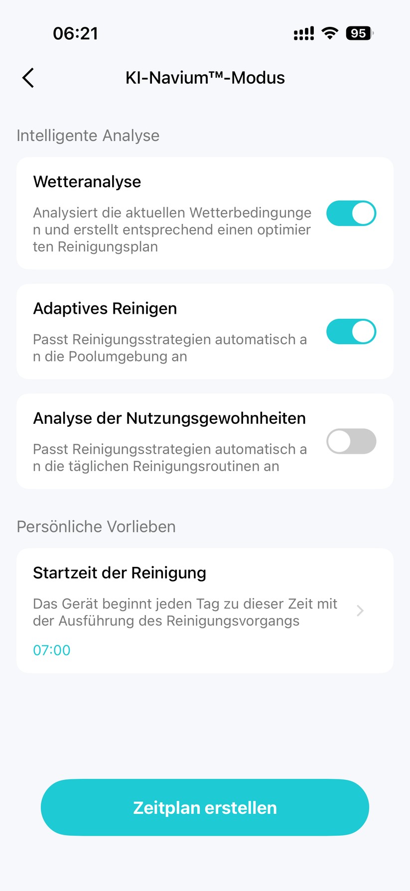 Aiper Scuba V3: App-Screenshots