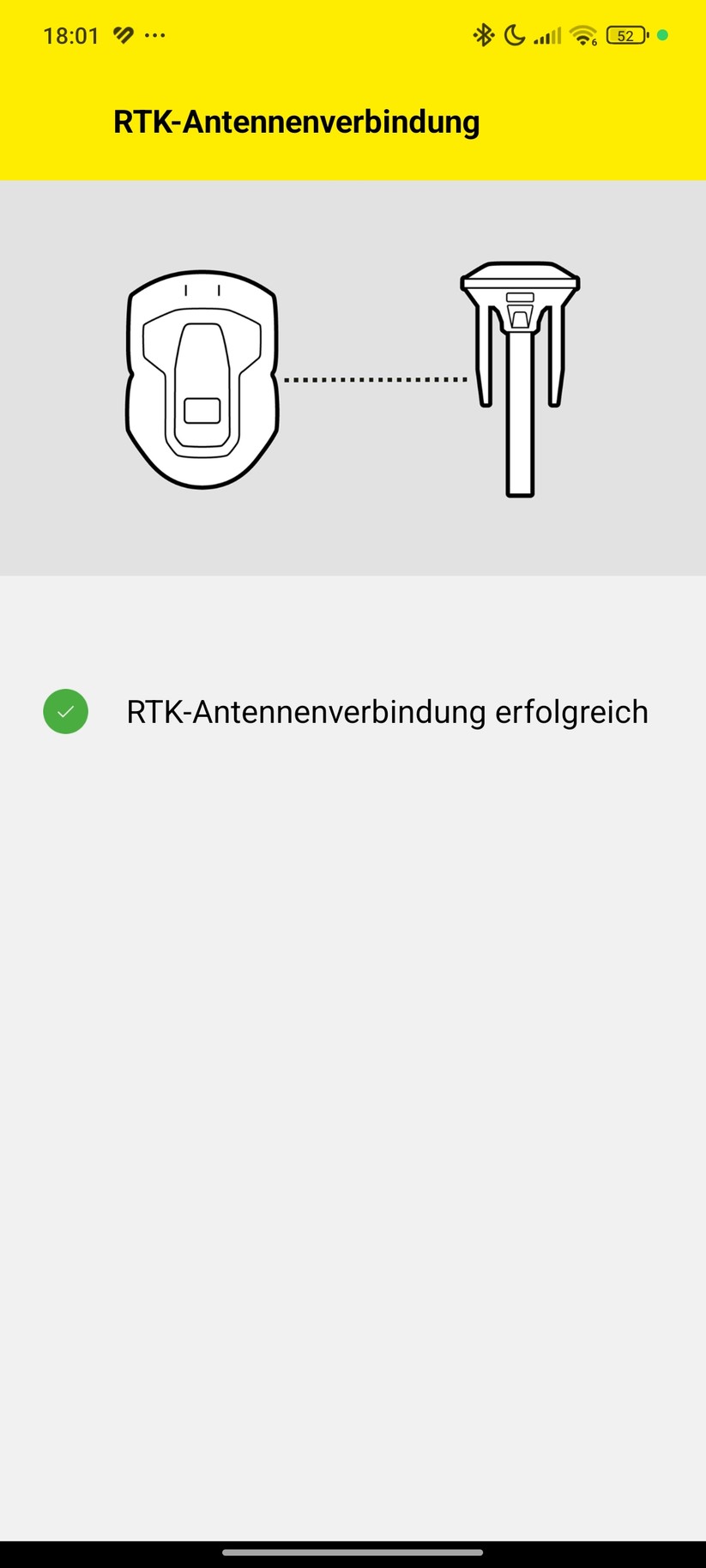 Mit der Kärcher-App Outdoor-Robots wird der RCX 6 in Betrieb genommen und gesteuert.