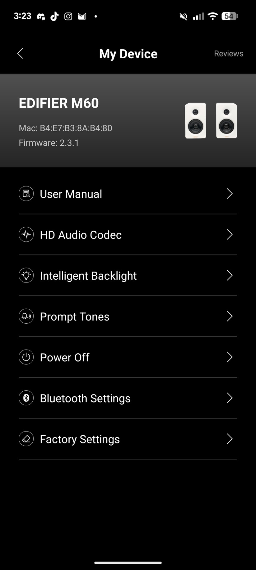 Edifier M60 - Bilder App