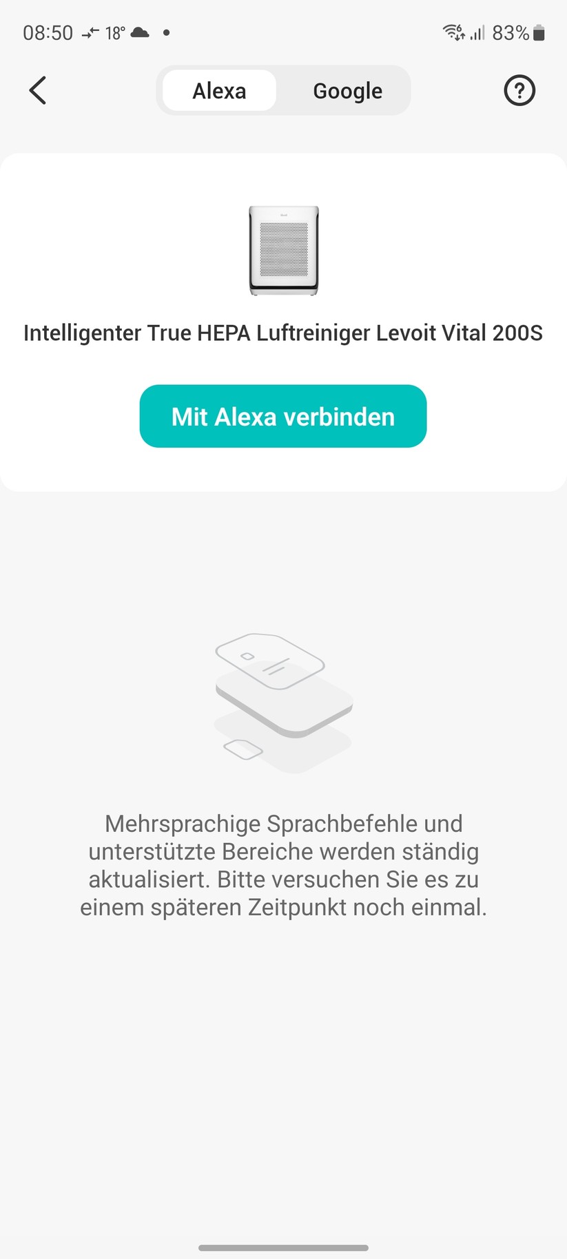Levoit Vital 200S: App und Einstellungen