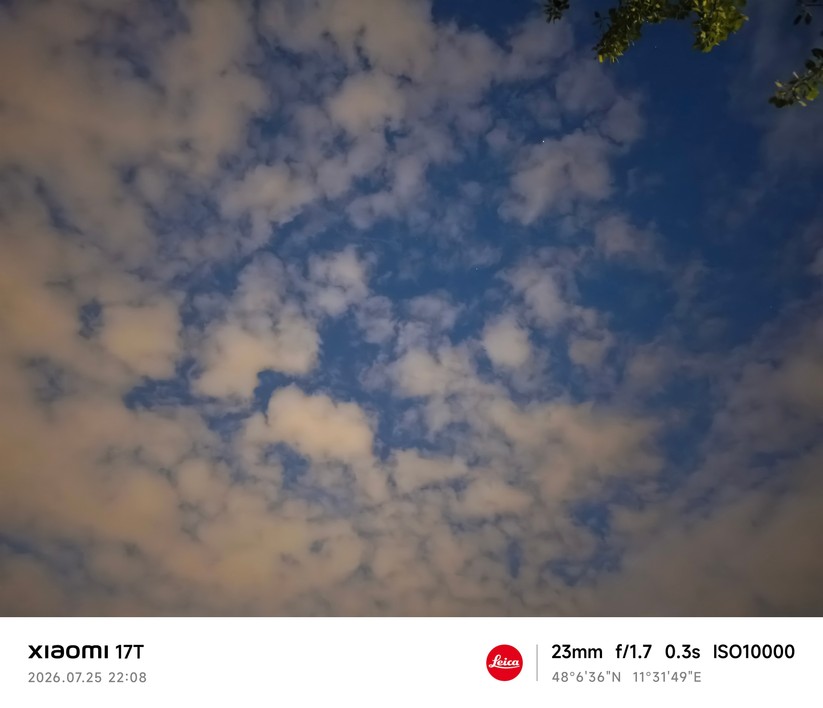 Xiaomi 17T: Hauptkamera bei Nacht